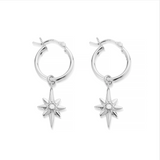 Lucky Star Hoops Earrings