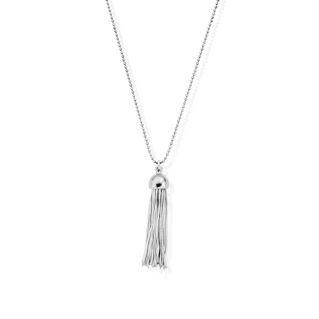 Diamond Cut Chain With Cap Tassel Pendant