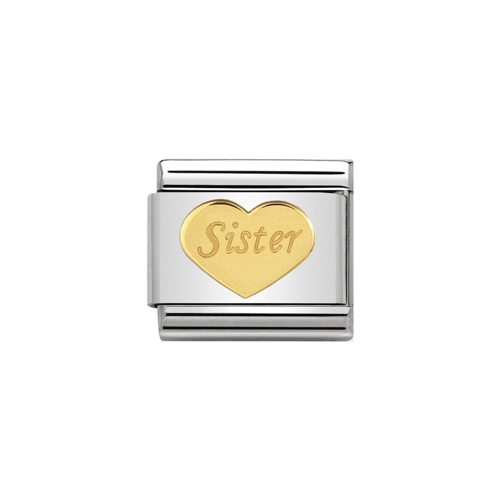 Nomination Classic Gold Sister Heart Charm - S&S Argento