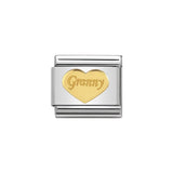 Nomination Classic Gold Granny Heart Charm - S&S Argento