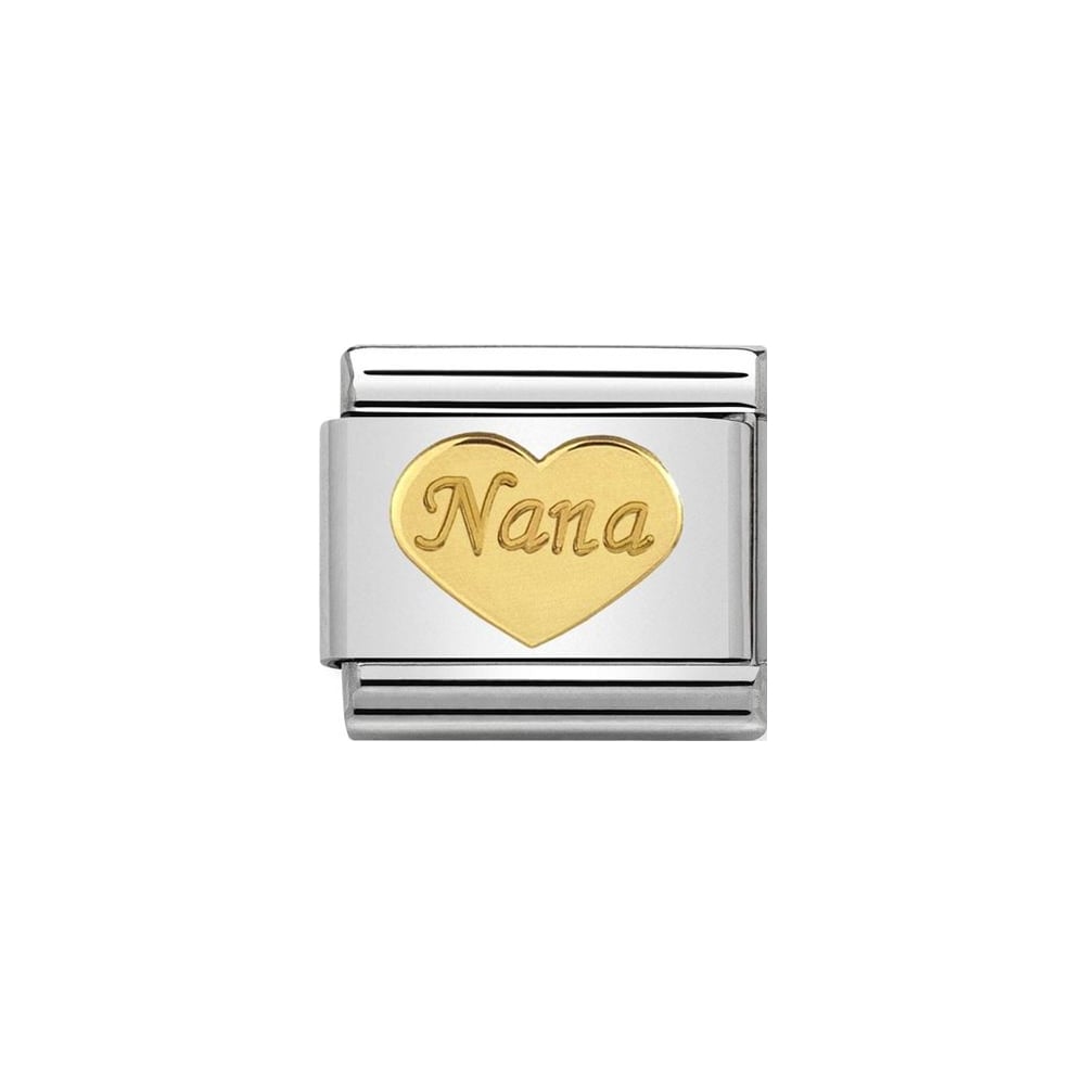 Nomination Classic Gold Nana Heart Charm - S&S Argento
