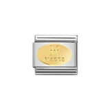 Nomination Classic Gold Oval Pisces Charm