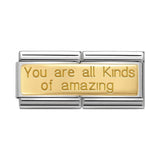 Nomination Classic Gold You Are All Kinds of Amazing Double Charm - S&S Argento