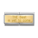 Nomination Classic Gold The Best Is Yet To Come Double Charm - S&S Argento