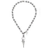 Silver Sparkle Heart Necklace - MD1693392 - S&S Argento