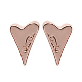 Rose Gold Classic Small Heart Stud Earrings