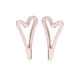 Rose Classic Open Heart Studs - MD1800494 - S&S Argento