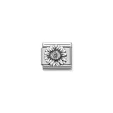 Nomination Classic Silver Raised Sunflower Charm