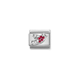 Nomination Classic Silver Robin with Red CZ Charm