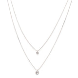 Pilgrim Lucia Double Layered Crystal Necklace - S&S Argento