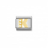 Nomination Classic Gold & CZ Letter K Charm - S&S Argento