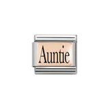 Nomination Classic Rose Gold Auntie Script Charm (Limited Edition)