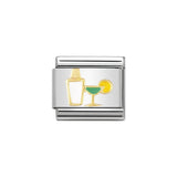Nomination Classic Cocktail Shaker & Glass Charm - S&S Argento