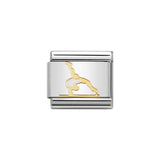 Nomination Classic Gold & White Gymnast Charm - S&S Argento