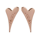 Rose Classic Heart Studs - MD1800582 - S&S Argento