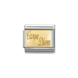 Nomination Classic Gold Carpe Diem Plate Charm - S&S Argento