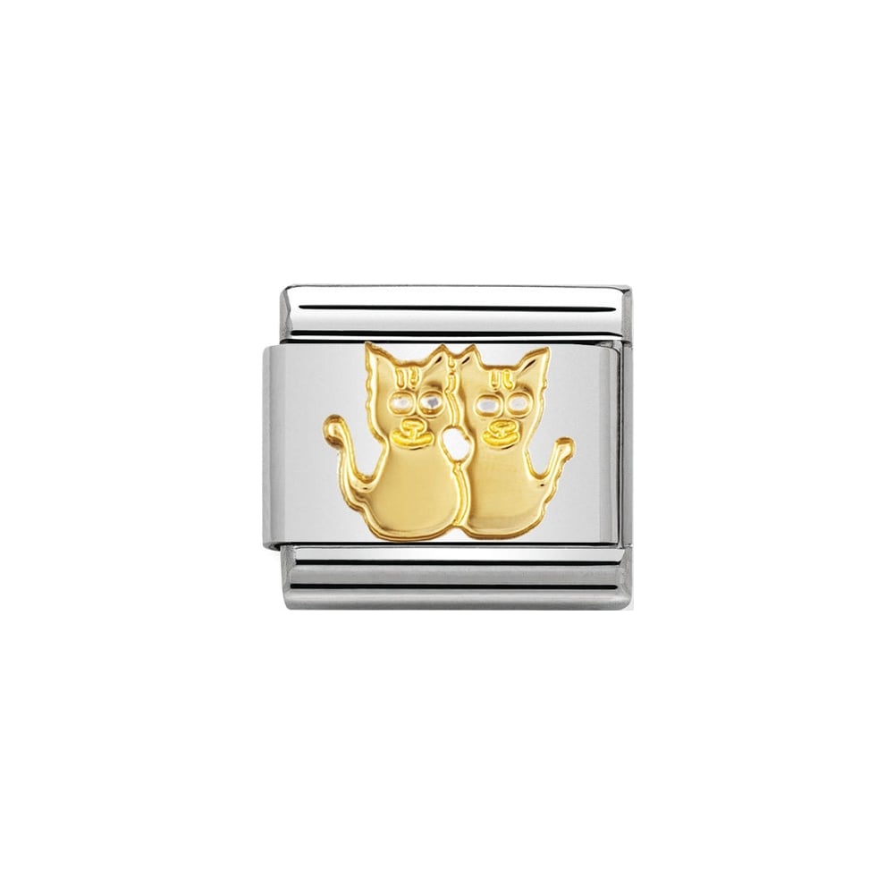 Nomination Classic Gold Cats Charm - S&S Argento