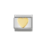 Nomination Classic Gold Heart Charm - S&S Argento