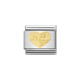 Nomination Classic Gold Heart With Puzzle Charm - S&S Argento