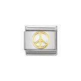Nomination Classic Gold Peace Charm - S&S Argento