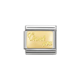 Nomination Classic Gold Thank You Plate Charm - S&S Argento
