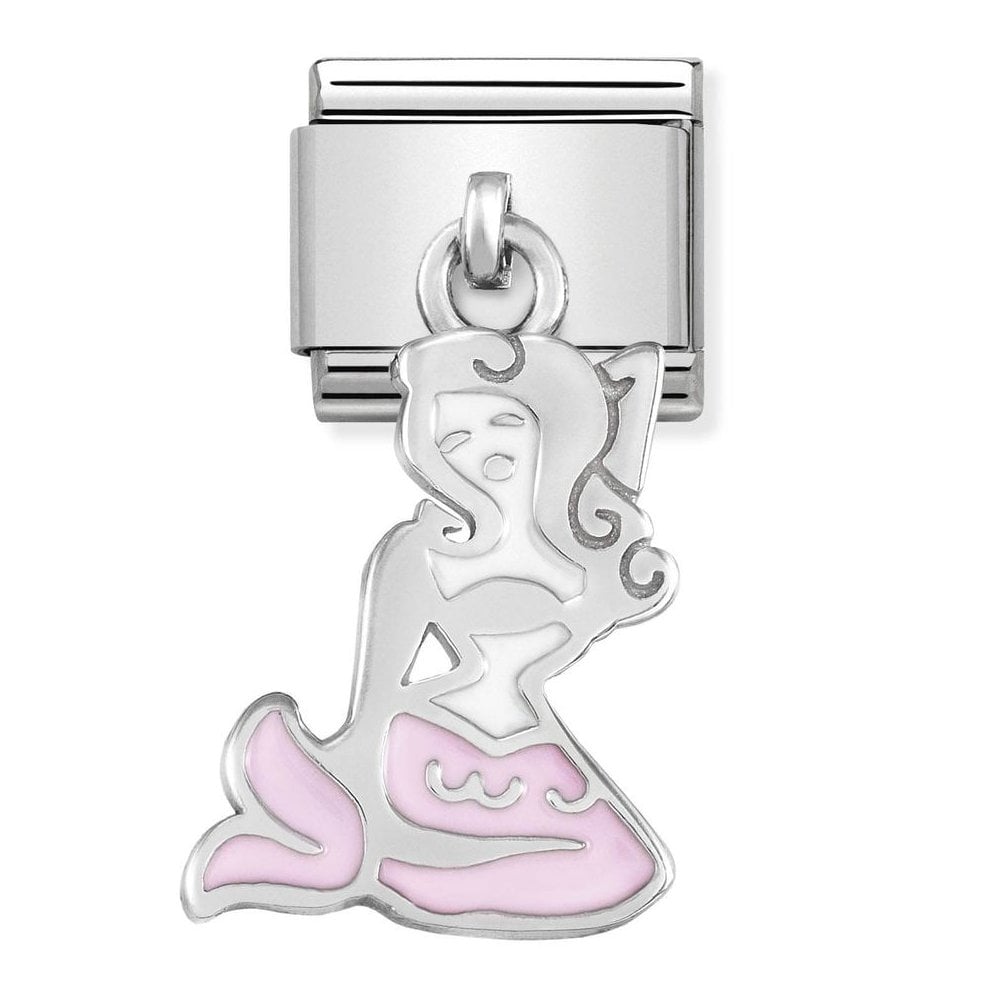 Nomination Classic Silver & Pink Mermaid Drop Charm - S&S Argento
