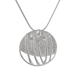 Sterling Silver Mackintosh Style Round Pendant