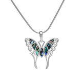 Sterling Silver and Abalone Shell Butterfly Pendant
