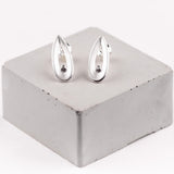 Silver Textured Stud Earrings