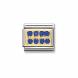 Nomination Classic Gold Pavé Blue Cubic Zirconia Charm - S&S Argento