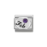 Nomination Classic Silver February Amethyst Charm - S&S Argento