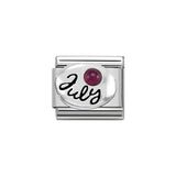Nomination Classic Silver July Ruby Charm - S&S Argento