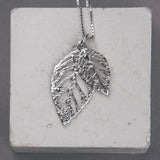 Silver Natural Leaf Necklace