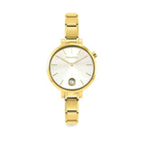 Nomination Paris Classic Yellow Gold with CZ & Silver Round Dial Watch