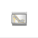 Nomination Classic Gold & Silver Glitter High Heel Shoe Charm