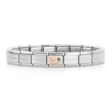 Classic Composable Silver & Rose Gold December Birthday Bracelet