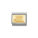 Nomination Classic Gold Princess Plate Charm