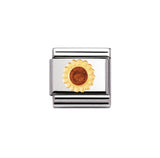 Nomination Classic Yellow Gold Sunflower Charm