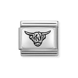 Nomination Classic Silver Highland Cow (Coo) Charm