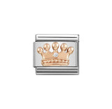 Nomination Classic Rose Gold & CZ Crown Charm
