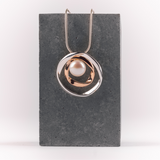 Silver Rose Gold & Fresh Water Pearl Necklace
