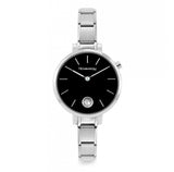 Nomination Paris Classic Stainless Steel & Round Black CZ Dial Watch