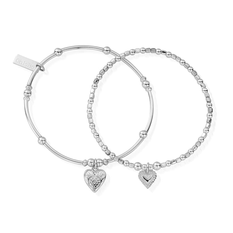Compassion Set Of 2 Heart Bracelets