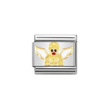 Nomination Classic Gold & White Angel Charm
