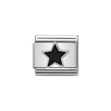 Nomination Classic Silver Black Star Charm - S&S Argento
