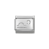Nomination Classic CZ Silver Libra Symbol Charm