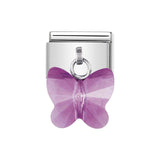 Nomination Classic Fuchsia Butterfly Drop Charm