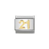 Nomination Classic Gold 21 Charm - S&S Argento