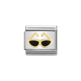 Nomination Classic Gold & Black Sunglasses Charm - S&S Argento