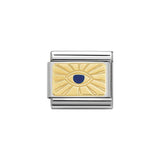 Nomination Classic Gold & Blue Star Charm - S&S Argento